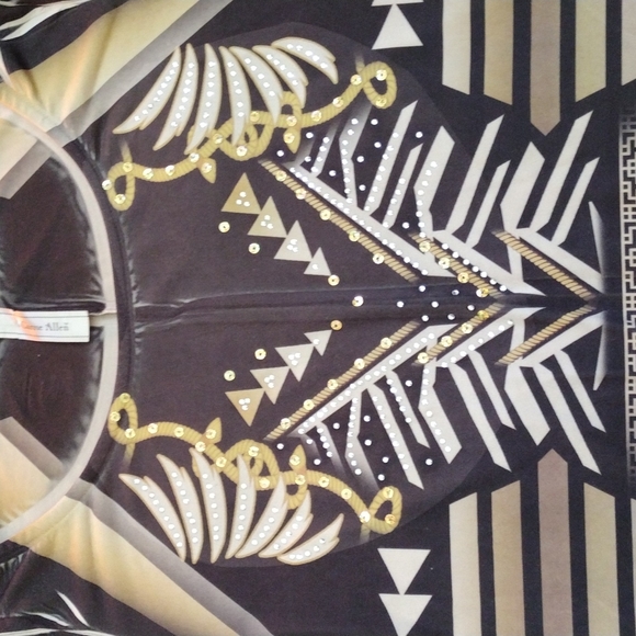 Party Geometric Mayan tribal space print extra large dress cosplay 💎🕉️💃 - Picture 5 of 7